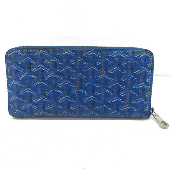 GOYARD MatignGOYARDine Round Zip Long Wallet Blue - Picture 2 of 13